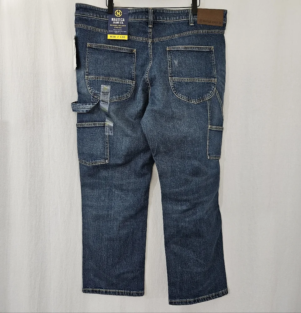 Nautica Jeans Co. Original Relaxed Stretch  Denim Jean in Dark Blue Size 38X30 - Picture 2 of 11